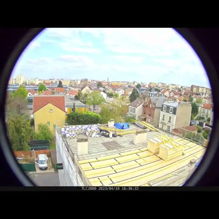 Étanchéité d'une toiture-terrasse — timelapse