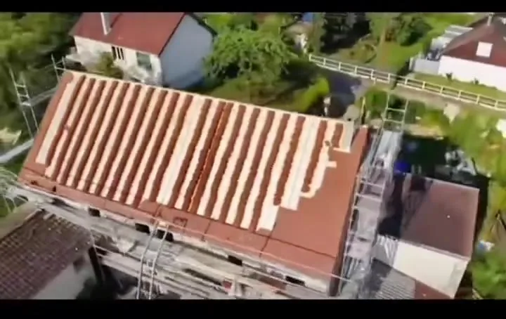 Surélévation — la toiture vue du ciel